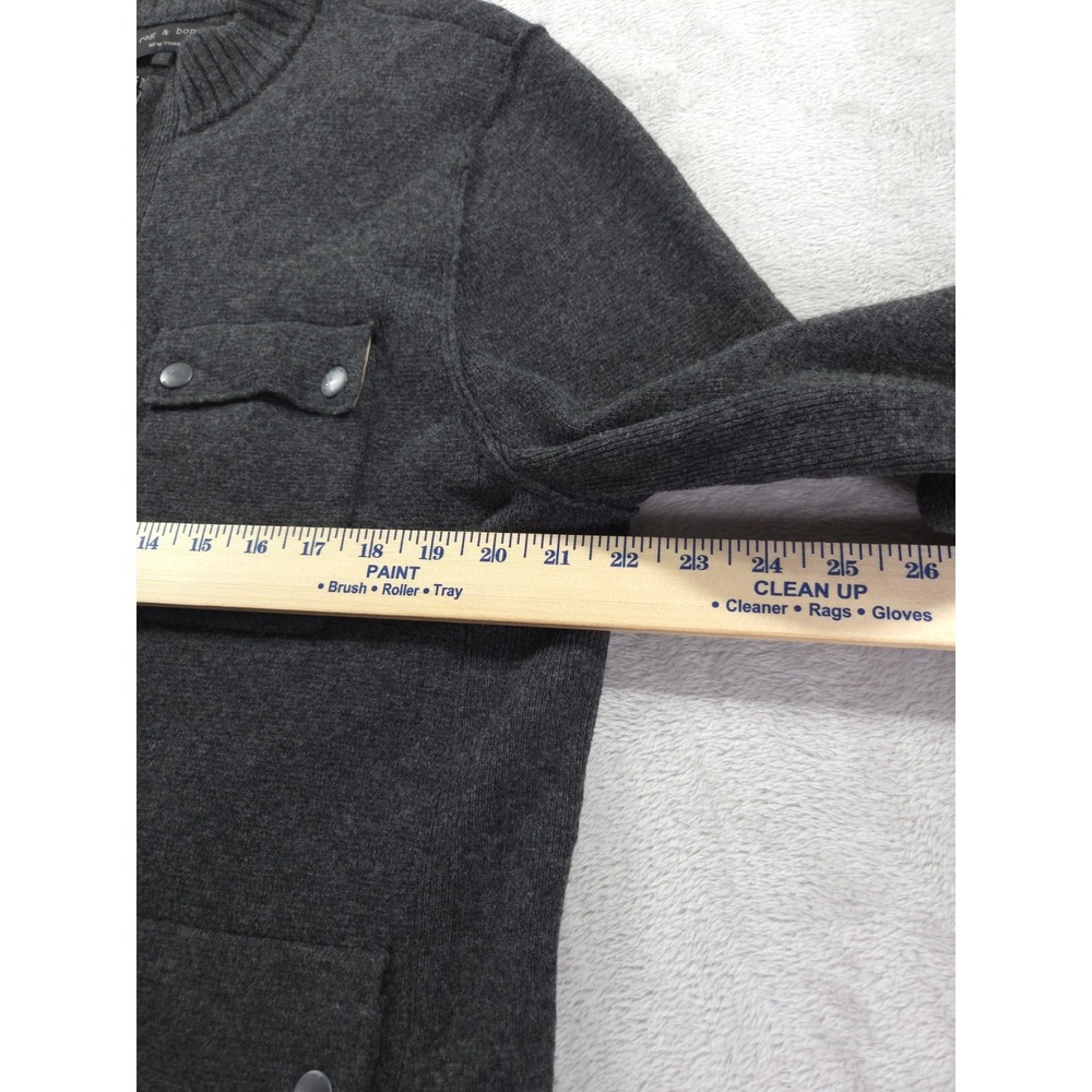 Rag Bone Wool Jacket Mens Large Full Zip Utility Field Snap Button - Picture 5 of 7